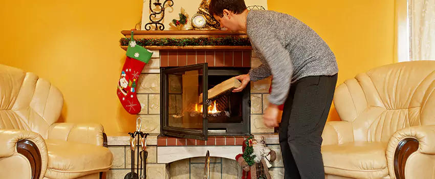 Rusted Metal Fireplace Restoration in Turlock, California